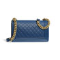 Dark Blue Boy Chanel Handbag A67086 Y09939 N0901 - thumb-2