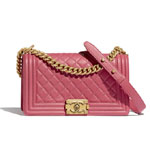 Chanel Pink BOY Chanel Handbag A67086 Y09939 N5328