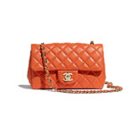 Chanel Gold Tone Orange Mini Flap Bag A69900 Y04059 N6509