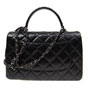 Chanel Flap bag top handle lambskin black A69923 Y82326 94305 - thumb-2