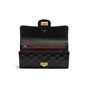 Chanel Gold Tone Metal Black 2.55 Long Flap Wallet A80829 Y04634 C3906 - thumb-3