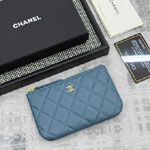 Chanel Classic mini pouch in Blue Caviar Gold A82365 Y01480 N0901