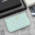 Chanel Classic mini pouch in Light Green Caviar A82365 Y01480 NM369
