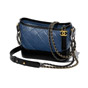 Chanels Gabrielle small hobo bag navy blue black A91810 Y61477 C0202 - thumb-2