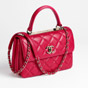 Chanel Flap bag with top handle dark pink A92236 Y60767 3B243 - thumb-2