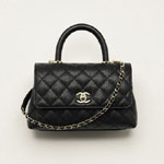 Chanel Flap Bag With Top Handle Gold A92990 B05061 94305