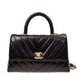 Chanel Coco Handle Flap bag black A92990 Y82234 94305