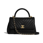 Chanel Black Flap Bag With Top Handle A92991 B00826 94305