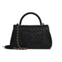 Chanel Black Flap Bag With Top Handle A92991 B00826 94305 - thumb-2