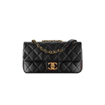 Chanel Flap bag lambskin gold metal black red A93592 Y61027 C1381