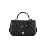 Chanel Flap bag with top handle black A93752 Y61351 94305