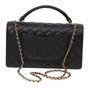 Chanel Flap bag with top handle black A98626 Y61361 94305 - thumb-3