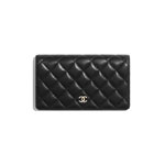 Chanel Black Classic Long Flap Wallet AP0233 Y01295 C3906