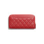 Chanel Lambskin Red Classic Long Zipped Wallet AP0242 Y04059 N6513 - thumb-2
