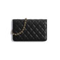 Chanel Gold Tone Metal Black Wallet on Chain AP1234 B02372 94305 - thumb-2