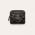 Chanel 19 zipped coin purse in black AP2086 B04852 94305