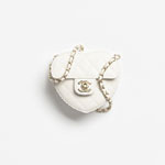 Chanel Heart clutch with chain in white AP2784 B07958 10601