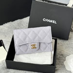 Chanel Classic Card Holder lilac Grained Shiny Calfskin AP4096 B10583 NY559