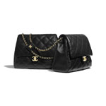 Chanel Black Large Side Packs AS0615 B00381 94305