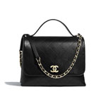 Chanel Black Flap Bag With Top Handle AS0882 B01107 94305