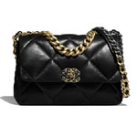 Lambskin Black Chanel 19 Large Flap Bag AS1161 B04852 94305