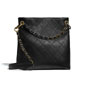Chanel Calfskin Ruthenium Finish Black Hobo bag AS1460 B02441 94305 - thumb-2