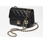 Chanel Lambskin enamel gold Black Mini Flap Bag AS1786 B09985 94305 - thumb-2