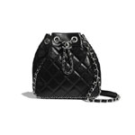 Chanel Aged Calfskin Black Drawstring Bag AS1803 B02654 94305