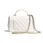 Chanel Grained Calfskin G Metal White Mini Flap Bag AS2431 B05607 10601 - thumb-2
