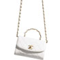 Chanel Crumpled Lambskin White Mini Flap Bag AS2477 B05514 10601 - thumb-3