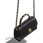 Chanel Crumpled Lambskin Black Mini Flap Bag AS2477 B05514 94305 - thumb-3
