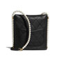 Chanel Calfskin Pearls Black Small Hobo Bag AS2503 B05543 94305 - thumb-2