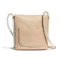 Chanel Pearls Beige Calfskin Small Hobo Bag AS2503 B05543 N9316 - thumb-2