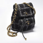 Chanel Backpack Wool tweed gold AS3615 B09679 NJ601