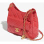Chanel Shiny crumpled calfskin gold Red Hobo bag AS3690 B09746 NL295 - thumb-2