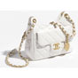Chanel Shiny crumpled calf White Small Hobo Bag AS3710 B09746 10601 - thumb-2