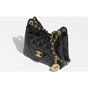 Chanel Shiny crumpled calfskin gold Black Small Hobo AS3710 B09746 94305 - thumb-2
