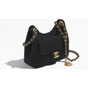 Chanel Wool jersey gold Black Small Hobo Bag AS3710 B09748 94305 - thumb-2