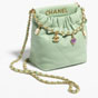 Chanel Lambskin resin gold Light Green Small Bucket Bag AS3793 B10197 NM369 - thumb-3