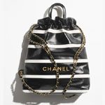 Chanel 22 backpack Shiny calfskin AS3859 B16652 NY077