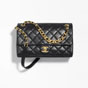 Chanel Lambskin gold Black Flap Bag AS3897 B10384 94305 - thumb-3