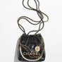 Shiny crumpled calf gold Black CHANEL 22 Mini bag AS3980 B10672 94305 - thumb-3
