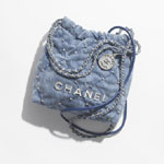 Chanel 22 mini handbag Washed denim AS3980 B16649 NY101