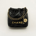 Chanel 22 Mini bag Shiny Calfskin Gold AS3980 B19059 94305