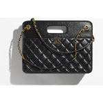 Chanel Aged calfskin gold Black Small Shopping Bag AS4038 B10726 94305