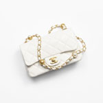 Chanel Mini flap bag Shiny lambskin pearls AS4947 B17600 10601