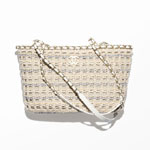 Chanel Small Shopping Bag Cotton Crochet Gold AS5235 B18697 NACUD