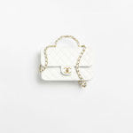 Chanel Small flap bag with top handle in white AS5702 B21431 10601