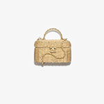 Chanel Vanity case Braided rattan in beige AS5993 B22726 NG121
