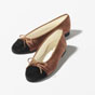 Chanel Ballet flats Velvet brown black G02819 B17355 NZA16 - thumb-2